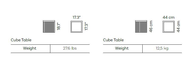 Roolf Dotty Teak Cube Table 