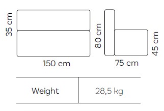 DOTTY Poef Love Seat