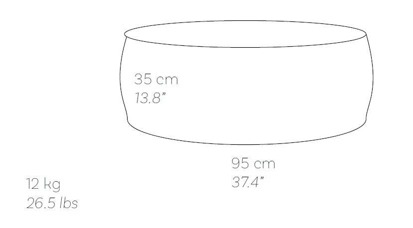 Roolf Outdoor Living Silky Round Pouf