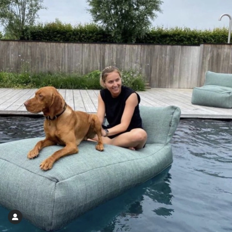 DOTTY Poef Long Chair Gold Floatable