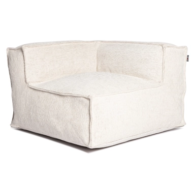 Silky Corner Seat Poef Beige