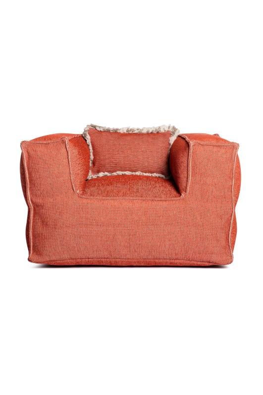 SILKY Club Seat Poef Terracotta