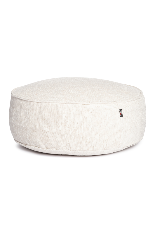 Roolf Silky Round Pouf Beige