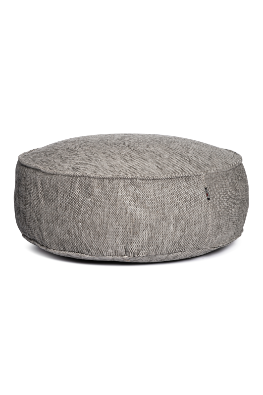 ROOLF SILKY Round Pouf Grey