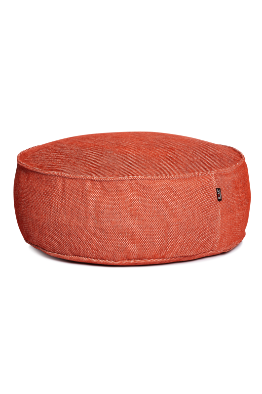 Roolf Silky Round Pouf Terracotta
