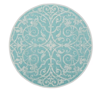 Summer Quai Turquoise Round