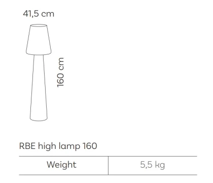 Roolf Black Edition Lamp 160 cm